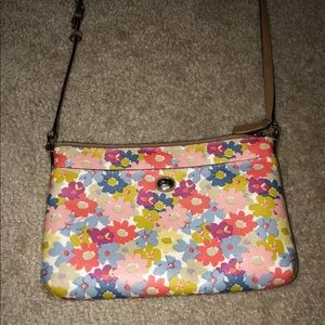 Floral coach crossbody